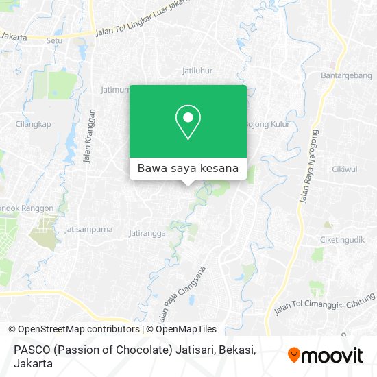 Peta PASCO (Passion of Chocolate) Jatisari, Bekasi