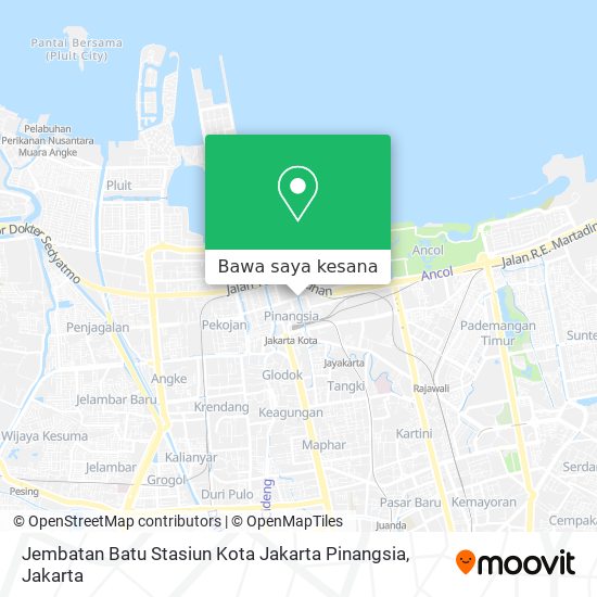 Peta Jembatan Batu Stasiun Kota Jakarta Pinangsia