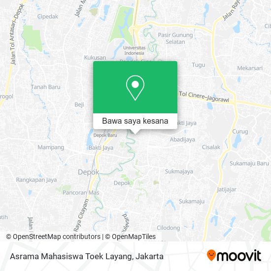 Peta Asrama Mahasiswa Toek Layang