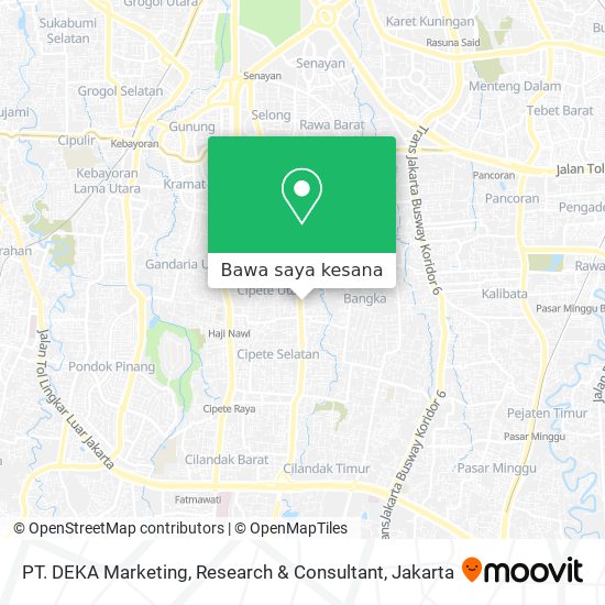 Peta PT. DEKA Marketing, Research & Consultant