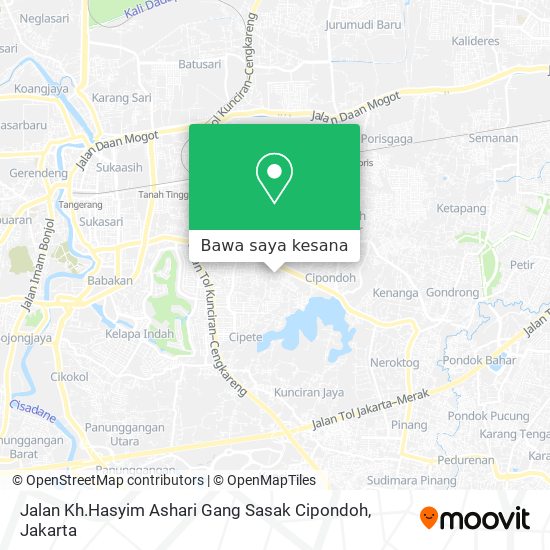 Peta Jalan Kh.Hasyim Ashari Gang Sasak Cipondoh