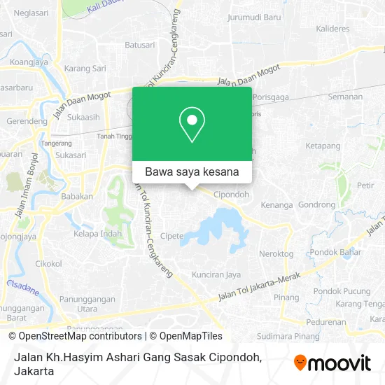 Peta Jalan Kh.Hasyim Ashari Gang Sasak Cipondoh