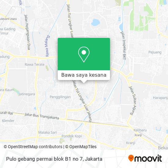 Peta Pulo gebang permai blok B1 no 7