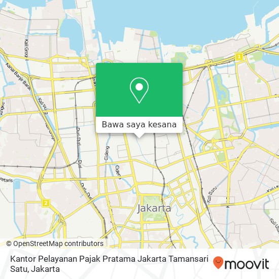 Peta Kantor Pelayanan Pajak Pratama Jakarta Tamansari Satu