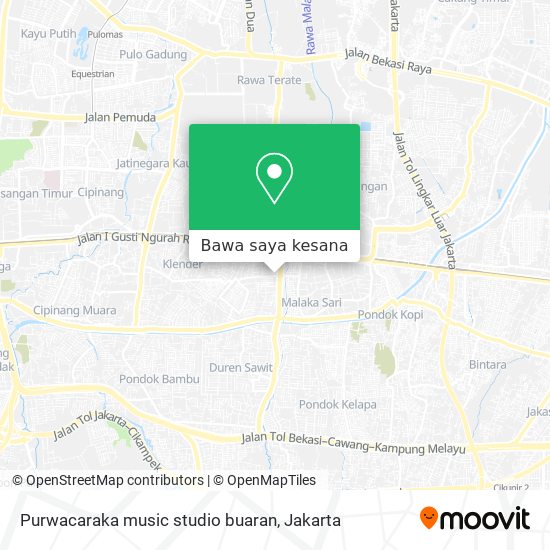 Peta Purwacaraka music studio buaran