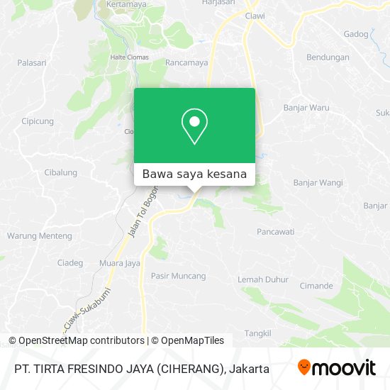 Peta PT. TIRTA FRESINDO JAYA (CIHERANG)