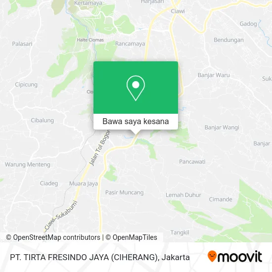 Peta PT. TIRTA FRESINDO JAYA (CIHERANG)