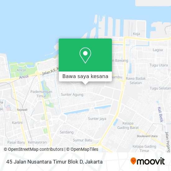 Peta 45 Jalan Nusantara Timur Blok D