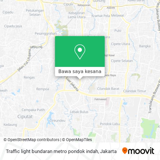 Peta Traffic light bundaran metro pondok indah