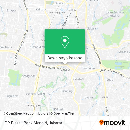 Peta PP Plaza - Bank Mandiri