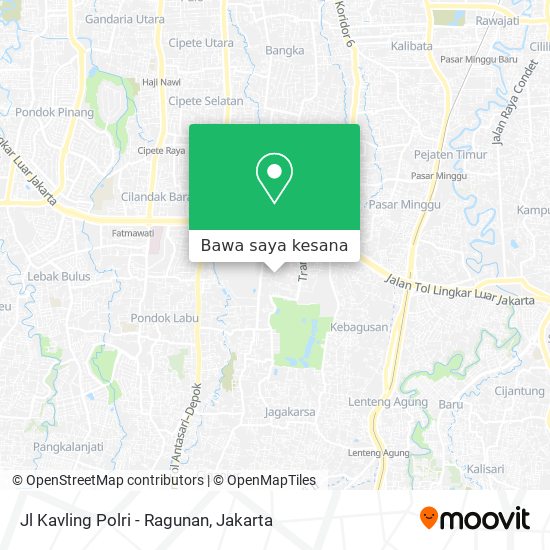 Peta Jl Kavling Polri - Ragunan