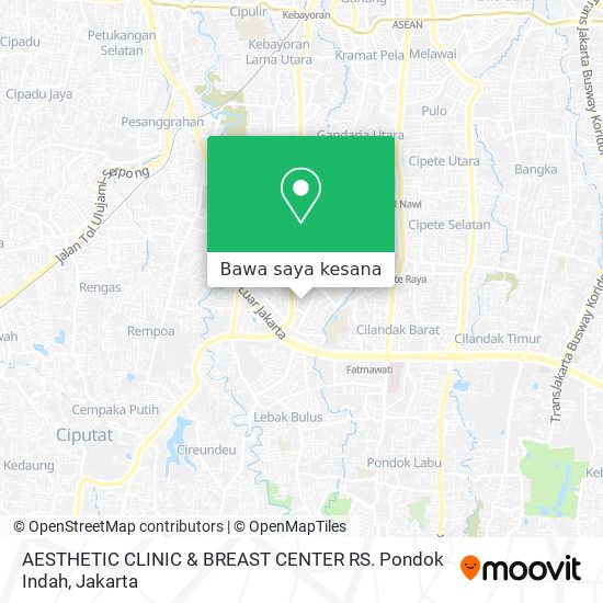 Peta AESTHETIC CLINIC & BREAST CENTER RS. Pondok Indah