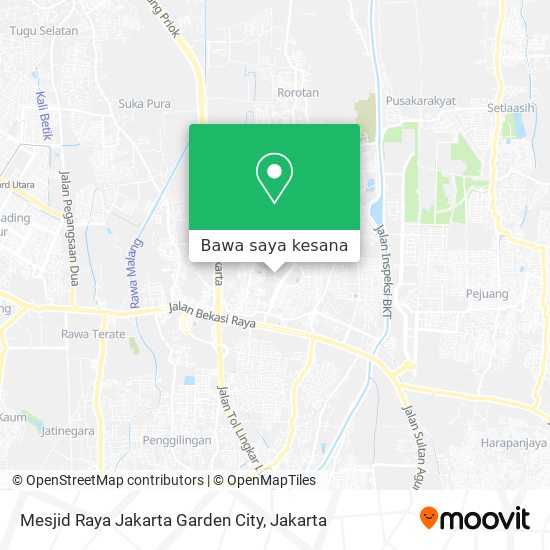 Peta Mesjid Raya Jakarta Garden City