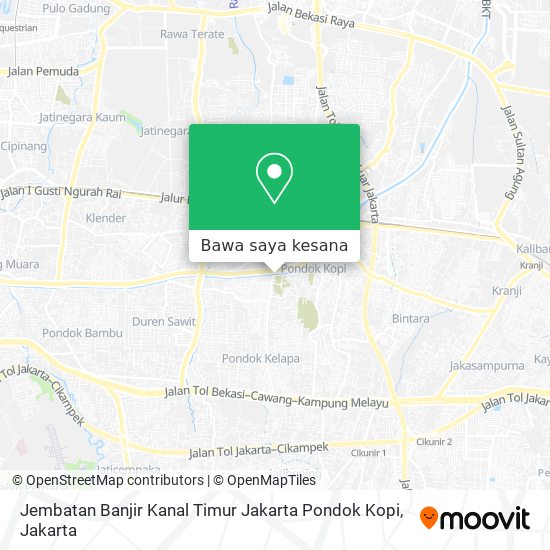 Peta Jembatan Banjir Kanal Timur Jakarta Pondok Kopi