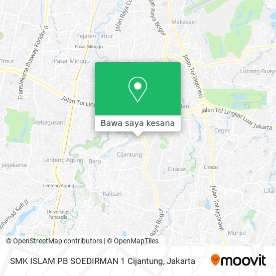 Peta SMK ISLAM PB SOEDIRMAN 1 Cijantung