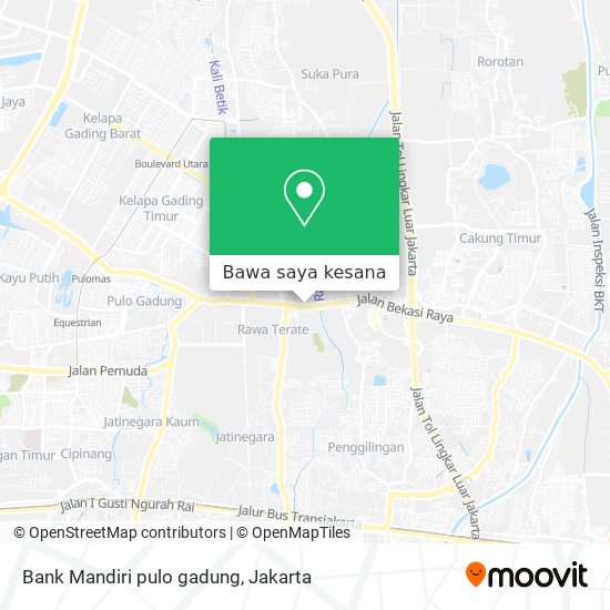 Peta Bank Mandiri pulo gadung