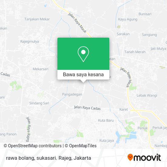 Peta rawa bolang, sukasari. Rajeg