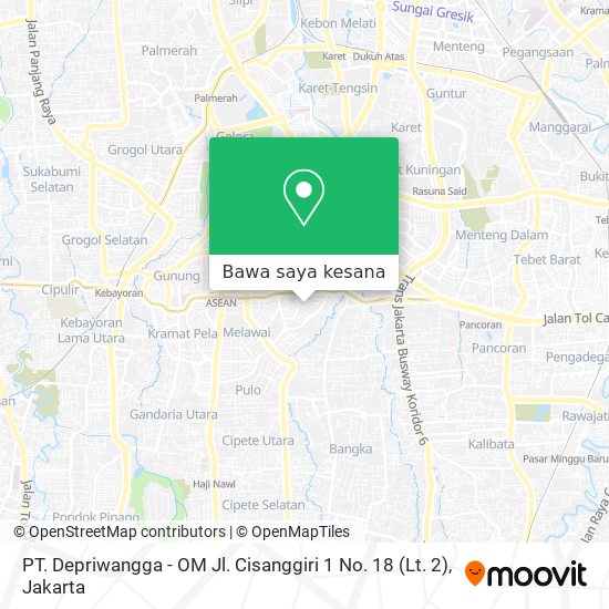 Peta PT. Depriwangga - OM Jl. Cisanggiri 1 No. 18 (Lt. 2)