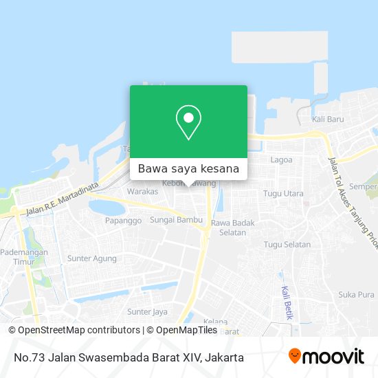 Peta No.73 Jalan Swasembada Barat XIV
