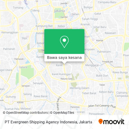Peta PT Evergreen Shipping Agency Indonesia