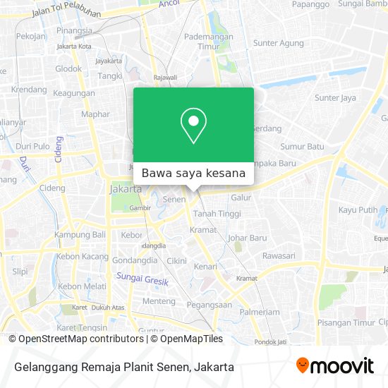 Peta Gelanggang Remaja Planit Senen