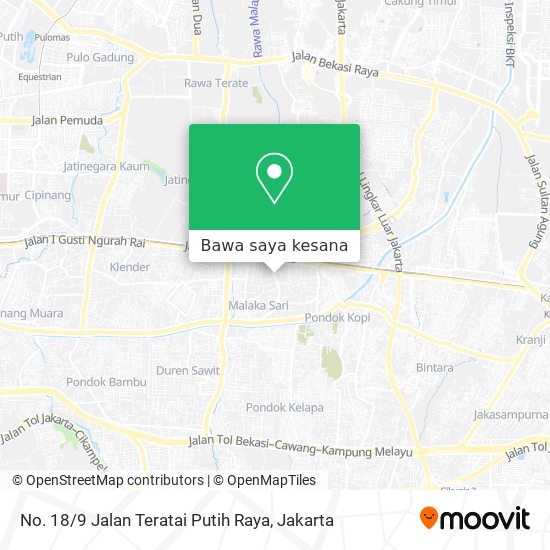 Peta No. 18 / 9 Jalan Teratai Putih Raya