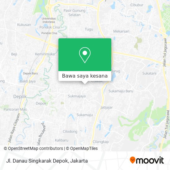Peta Jl. Danau Singkarak Depok