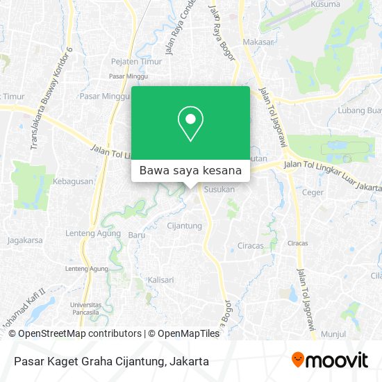 Peta Pasar Kaget Graha Cijantung