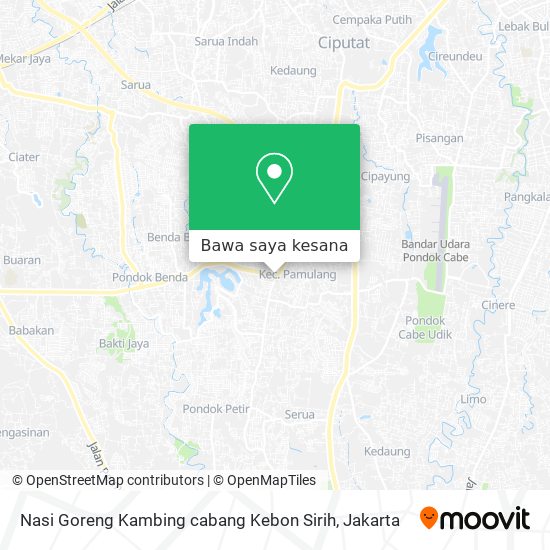 Peta Nasi Goreng Kambing cabang Kebon Sirih