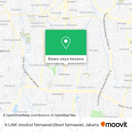 Peta K-LINK stockist fatmawati,Dbest fatmawati