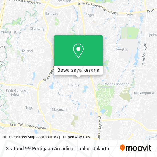 Peta Seafood 99 Pertigaan Arundina Cibubur