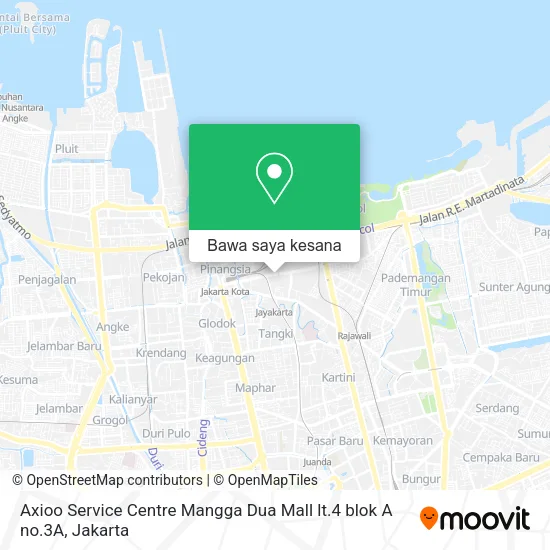 Peta Axioo Service Centre Mangga Dua Mall lt.4 blok A no.3A