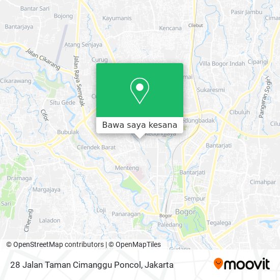 Peta 28 Jalan Taman Cimanggu Poncol