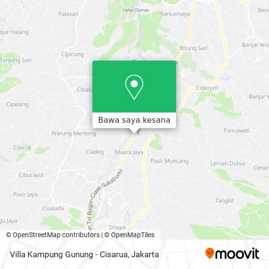 Peta Villa Kampung Gunung - Cisarua