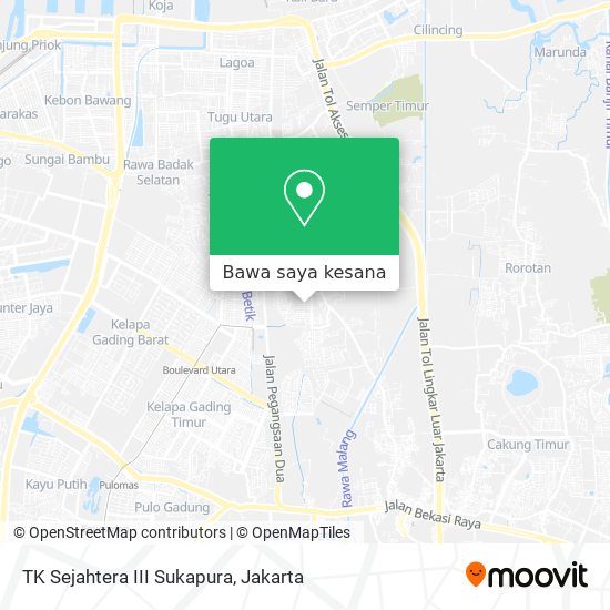 Peta TK Sejahtera III Sukapura