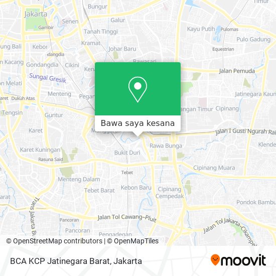 Peta BCA KCP Jatinegara Barat