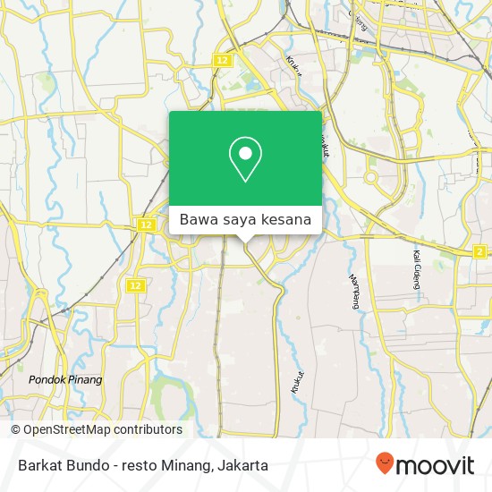 Peta Barkat Bundo - resto Minang
