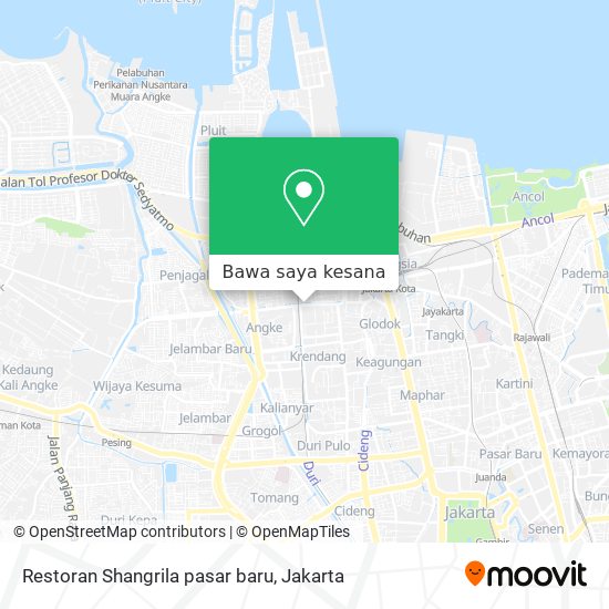 Peta Restoran Shangrila pasar baru