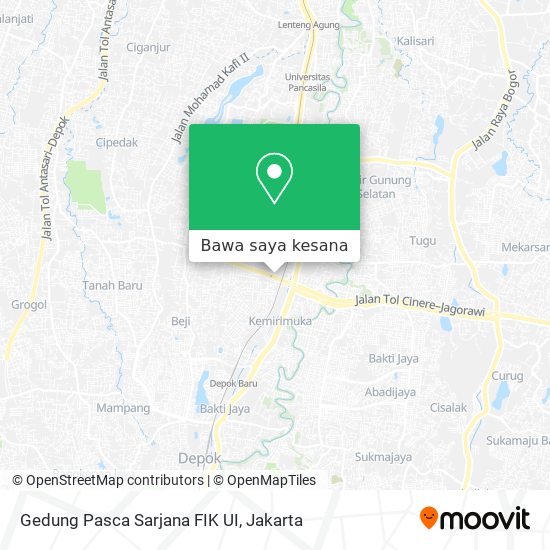 Peta Gedung Pasca Sarjana FIK UI
