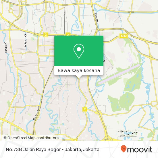 Peta No.73B Jalan Raya Bogor - Jakarta