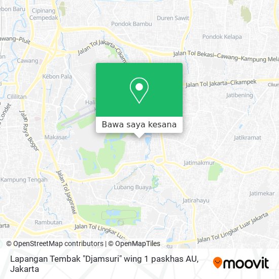 Peta Lapangan Tembak "Djamsuri" wing 1 paskhas AU