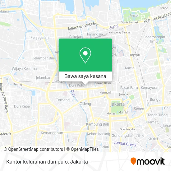 Duri Map Cara ke Kantor kelurahan duri pulo di Jakarta Pusat menggunakan bis ...