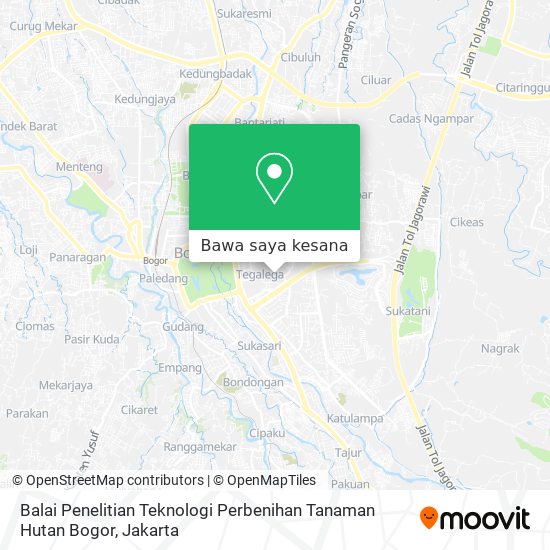 Peta Balai Penelitian Teknologi Perbenihan Tanaman Hutan Bogor