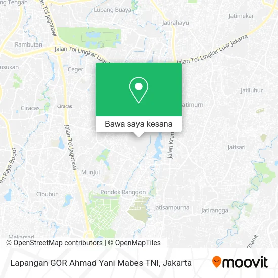 Peta Lapangan GOR Ahmad Yani Mabes TNI