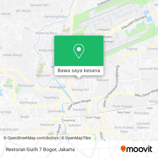 Peta Restoran Gurih 7 Bogor