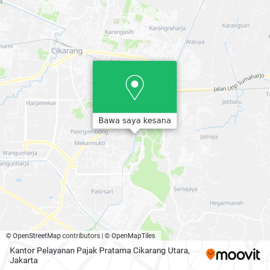 Peta Kantor Pelayanan Pajak Pratama Cikarang Utara