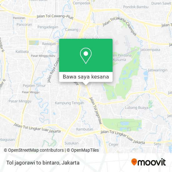 Peta Tol jagorawi to bintaro