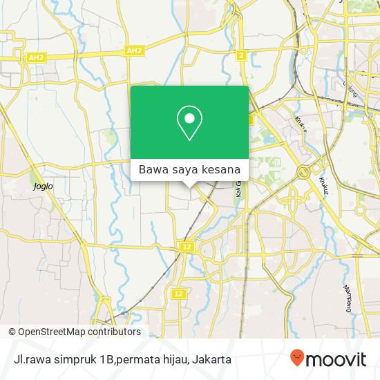 Peta Jl.rawa simpruk 1B,permata hijau