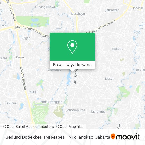 Peta Gedung Dobekkes TNI Mabes TNI cilangkap