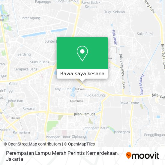 Peta Perempatan Lampu Merah Perintis Kemerdekaan
